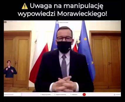 Manipulacja wypowiedzi Premiera Morawieckiego