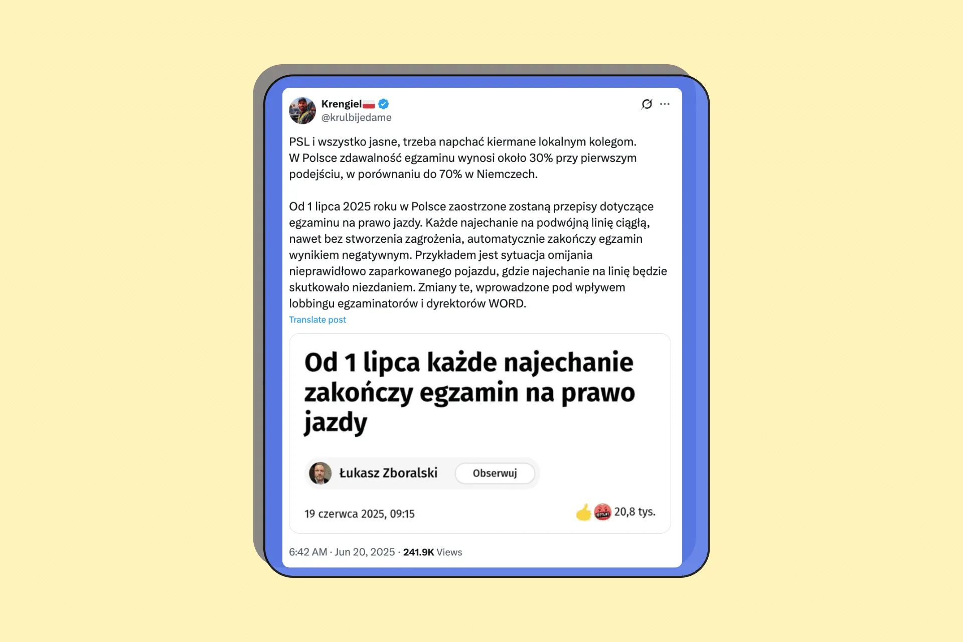 Trudniejszy egzamin na prawo jazdy od 1 lipca? Sprawdzamy
