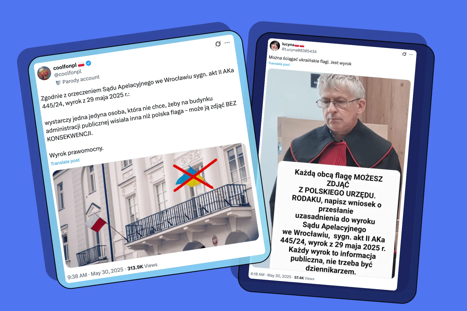 Z polskich urzędów można usuwać ukraińskie flagi? Taki wyrok nie zapadł