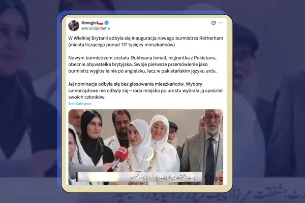 Burmistrz Rotherham nie wygłosiła pierwszego przemówienia w języku urdu. Wyjaśniamy fałszywe narracje