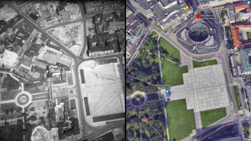 Plac Piłsudskiego kiedyś a dziś